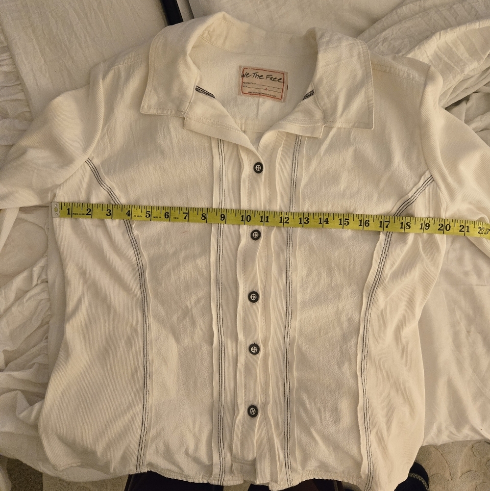 We The Free Off-White Button-Down Shirt - Picture 5 of 5